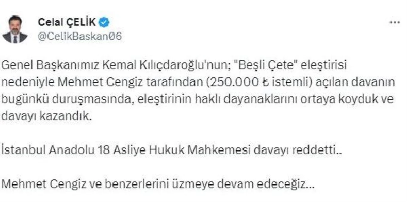 Kılıçdaroğlu\'na \'5\'li çete\' davasında mahkeme ret kararı verdi