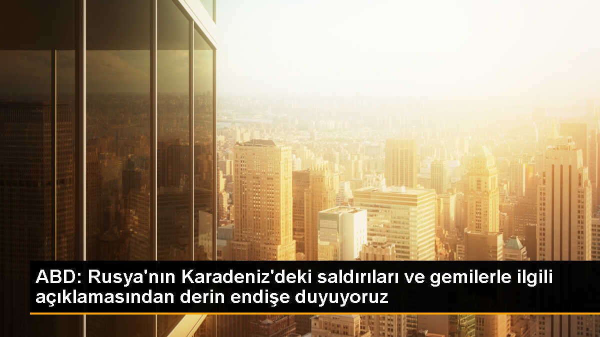 ABD, Rusya\'nın Karadeniz\'deki saldırılarından derin endişe duyuyor