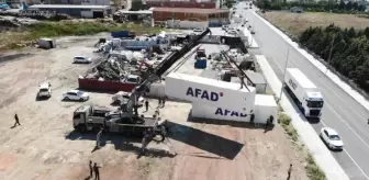 AFAD, Silivri'de afet merkezi için konteyner depolamaya başladı