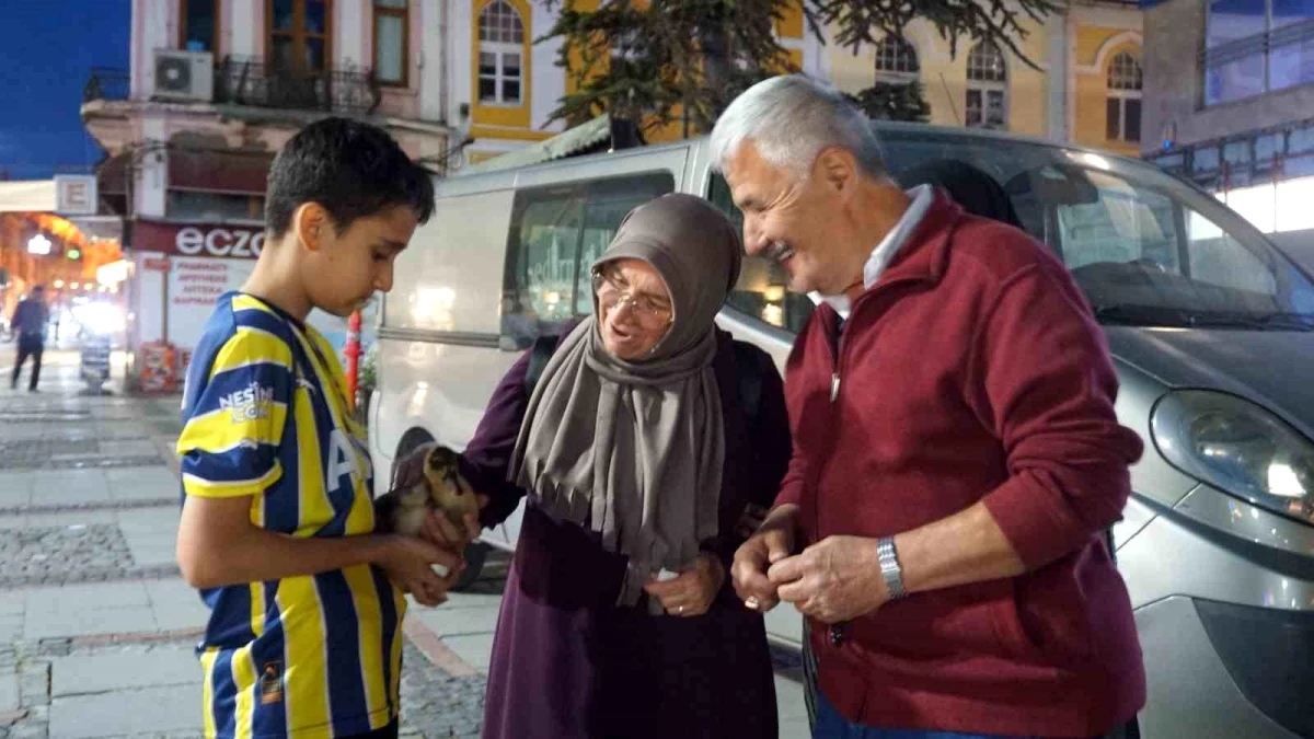 Edirne\'de 14 yaşındaki çocuk, ağabeyinin arkadaşının getirdiği yavru ördeği sahiplendi