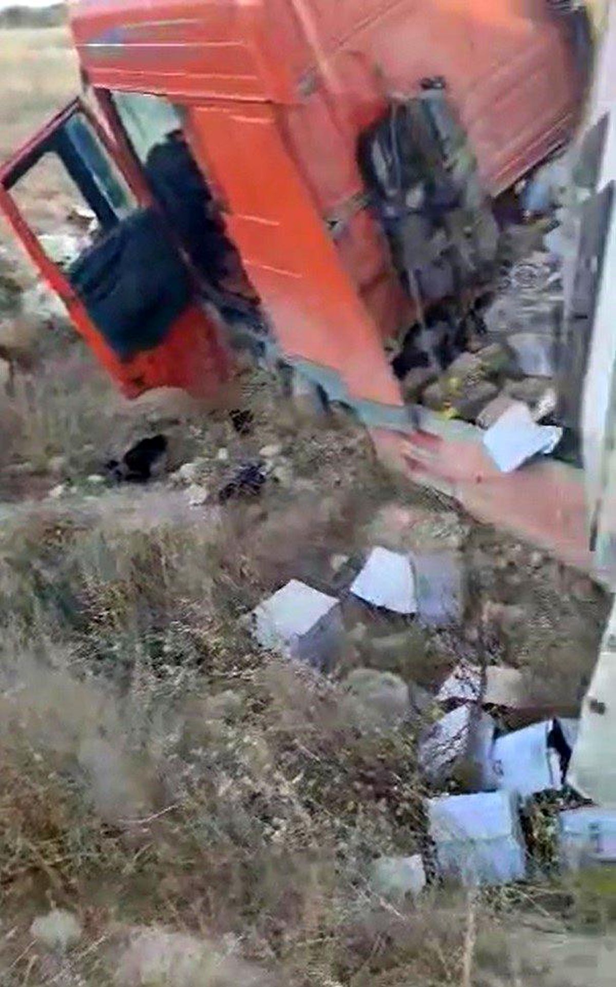 Gaziantep\'te Tır Devrildi: 1 Yaralı