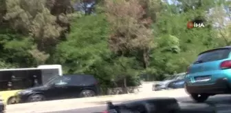 Sarıyer'de dron destekli trafik denetimi yapıldı