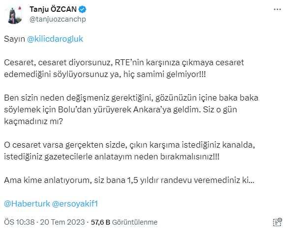 Tanju Özcan'dan Kılıçdaroğlu'na yönelik art arda paylaşımlar: Zavallısın, utanmadan yalan üstüne yalan söylüyorsun