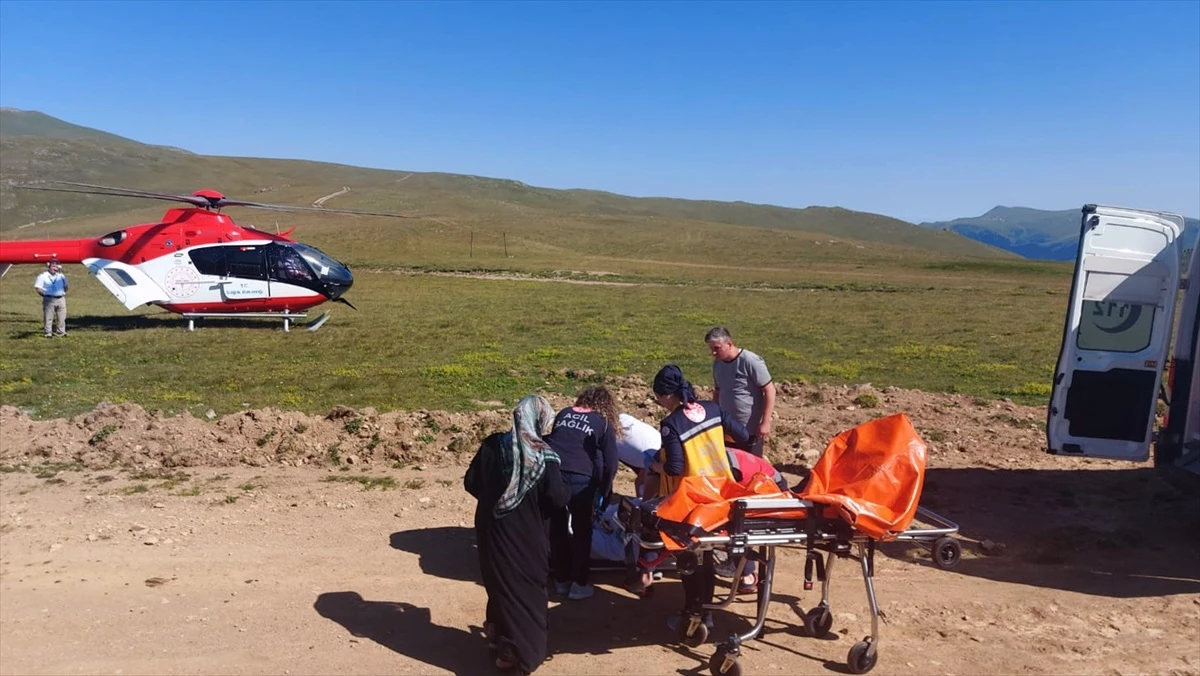 Trabzon\'da hasta ambulans helikopterle hastaneye sevk edildi