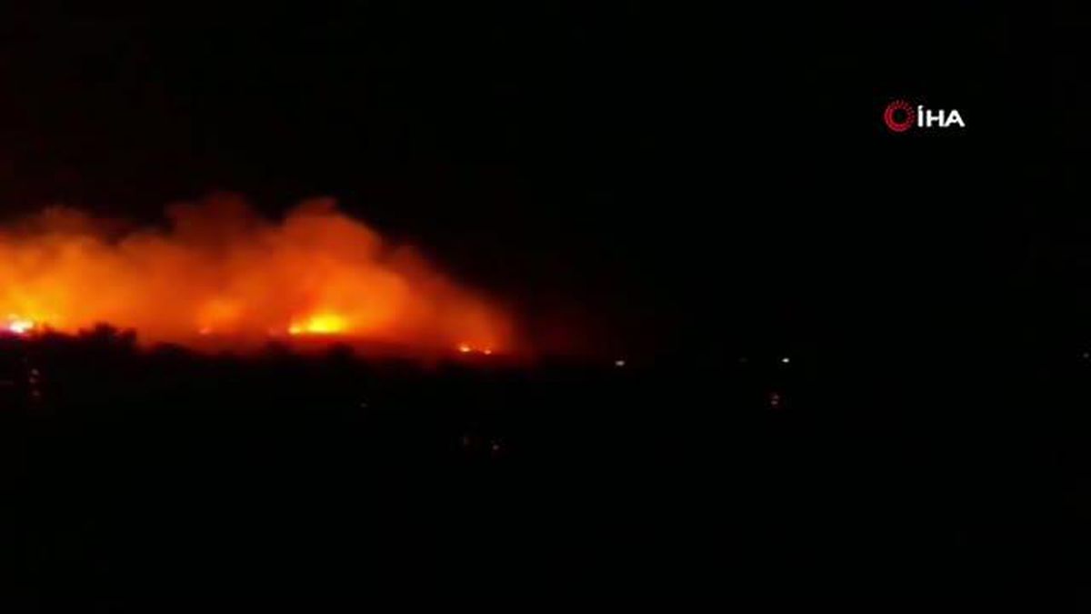 Urla'da makilik alanda korkutan yangın