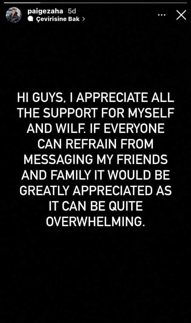 Zaha'nın eşi Fenerbahçe taraftarından illallah etti! Sosyal medyadan çağrı yaptı