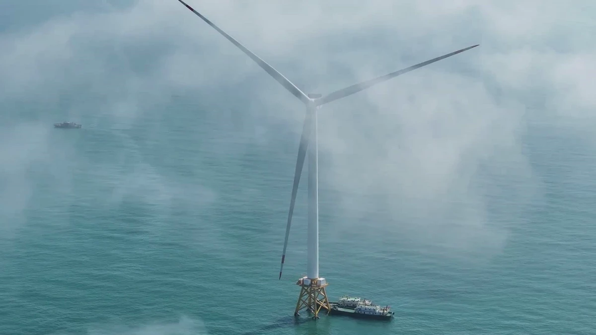 Dünyanın İlk 16 Megavatlık Açık Deniz Rüzgar Türbini Çin\'de Üretime Başladı
