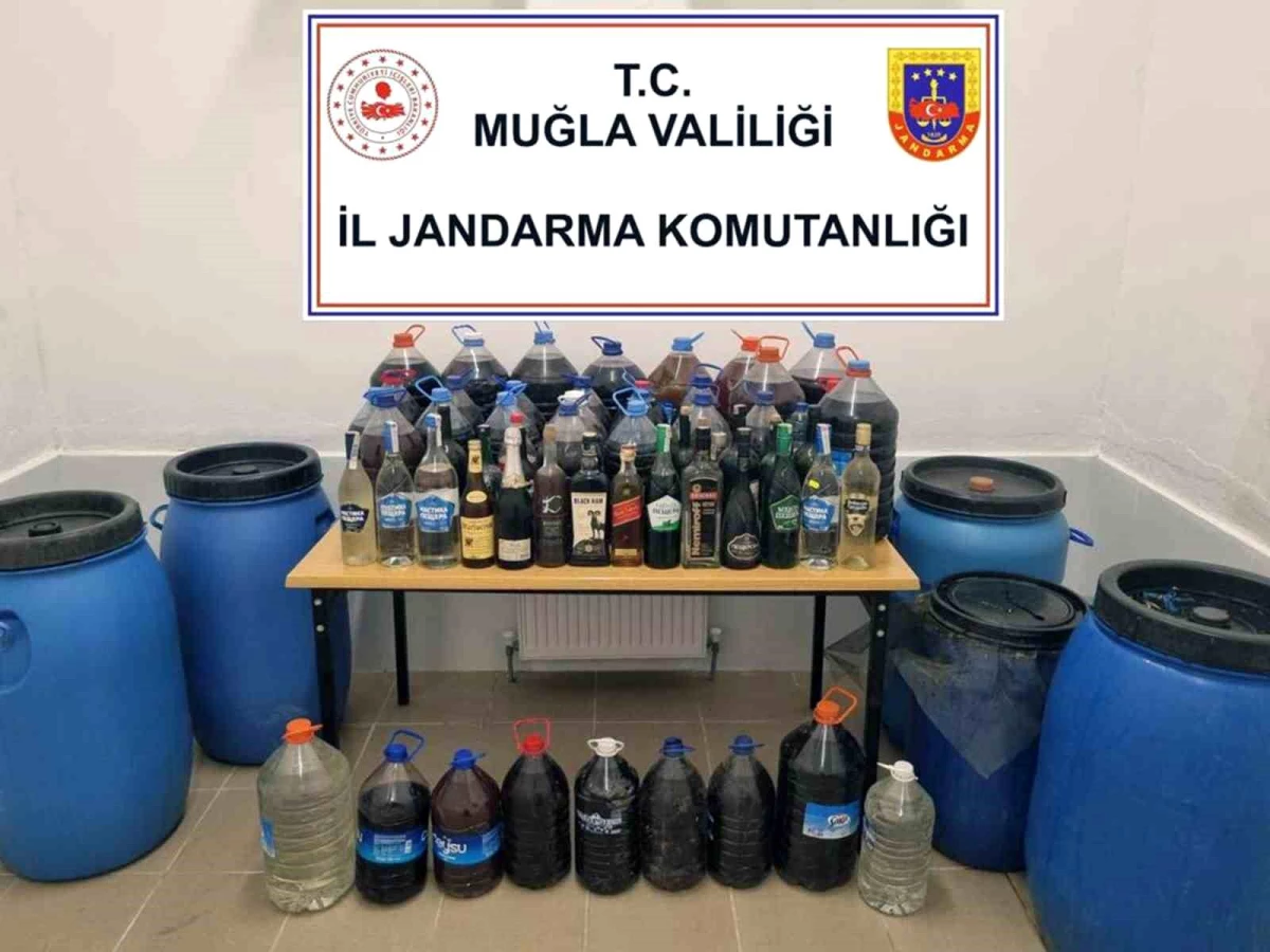 Muğla\'da Kaçak Alkol Operasyonu: Yüklü Miktarda Kaçak Alkol Ele Geçirildi