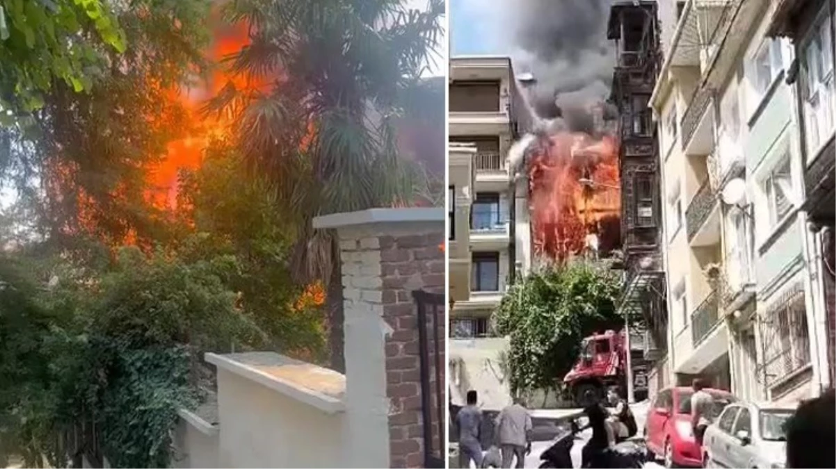 İstanbul\'da 3 katlı binada korkutan yangın! Alevler diğer apartmanlara da sıçradı