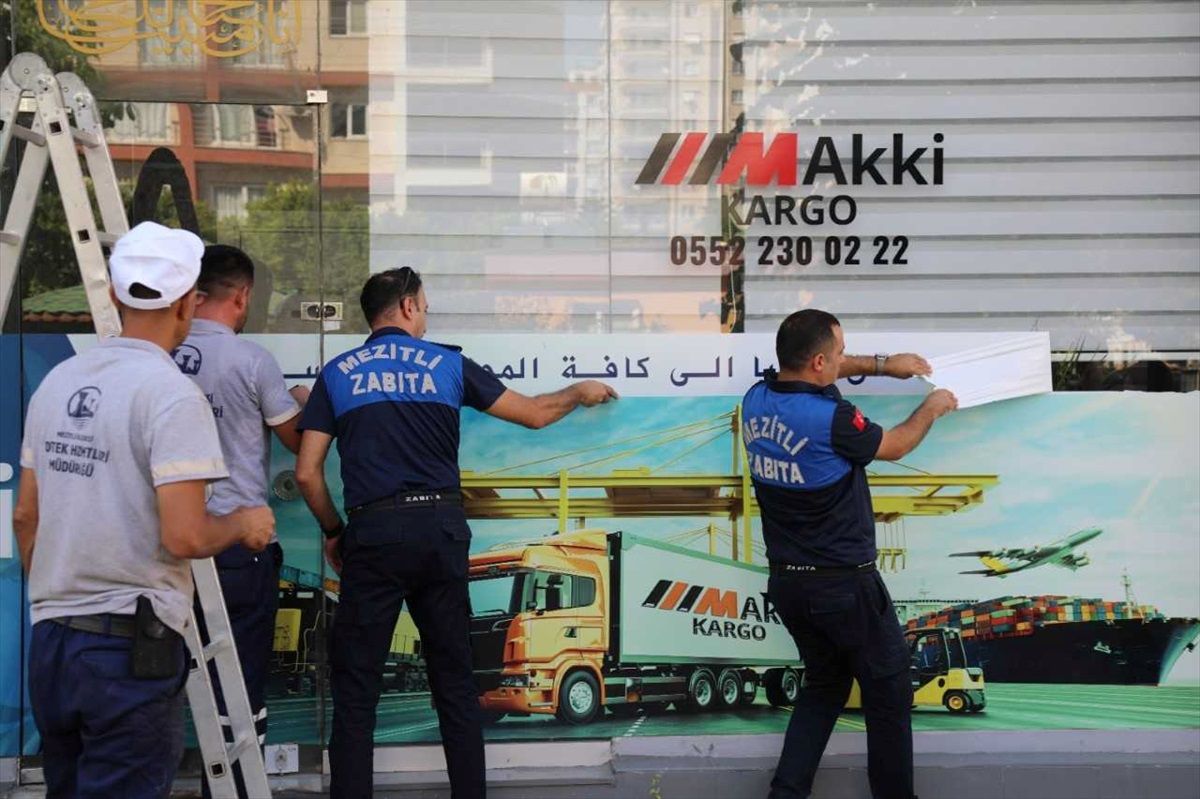 Mersin Mezitli\'de Tabela Denetiminde İş Yerlerine Cezai İşlem Uygulandı