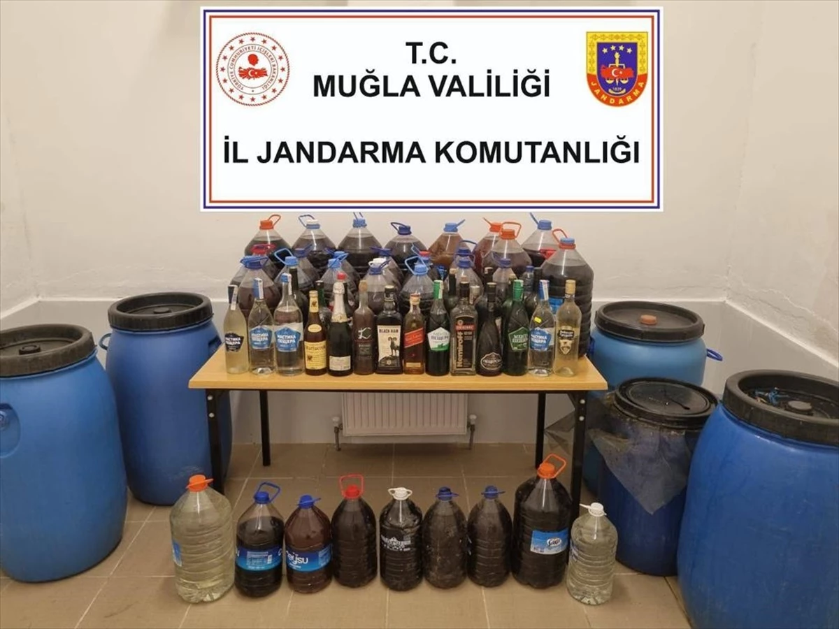 Datça\'da Kaçak ve Bandrolsüz Alkol Operasyonu