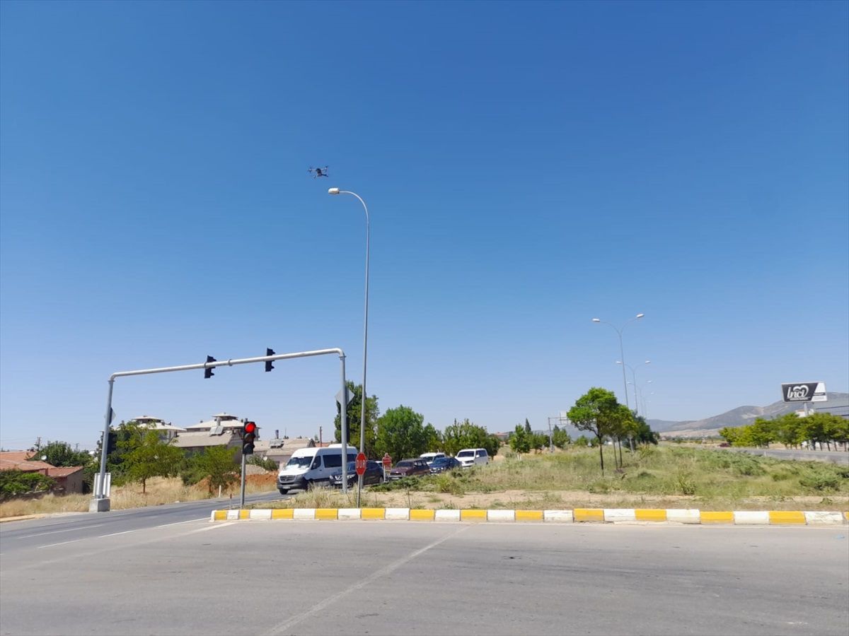 Seydişehir\'de dron ile trafik denetimi gerçekleştirildi