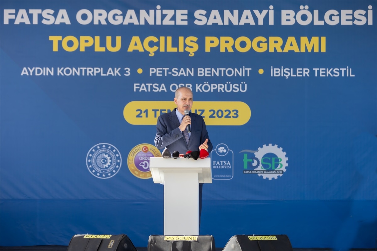 TBMM Başkanı Kurtulmuş, Fatsa\'da Organize Sanayi Bölgesi Toplu Açılış Programı\'nda konuştu Açıklaması