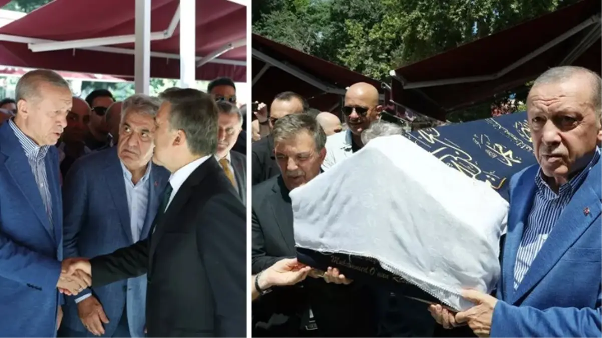 Cumhurbaşkanı Erdoğan ve Abdullah Gül yan yana saf tutarak tabutu birlikte sırtladı