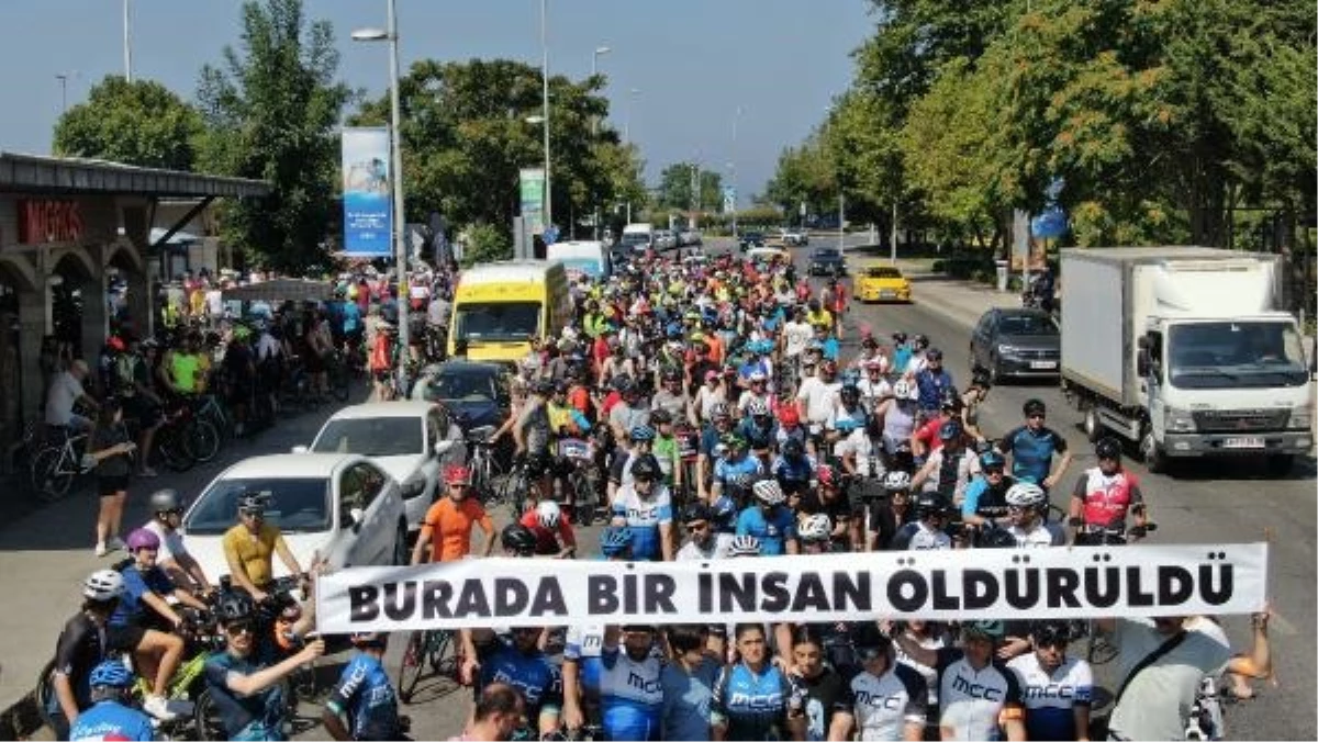 Bostancı\'da Bisikletliye Çarparak Ölümüne Neden Olan Sürücü İçin Anma Sürüşü Gerçekleştirildi