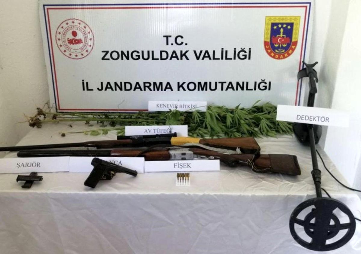 Zonguldak\'ta Uyuşturucu ve Define Operasyonu: Ele Geçirilenler