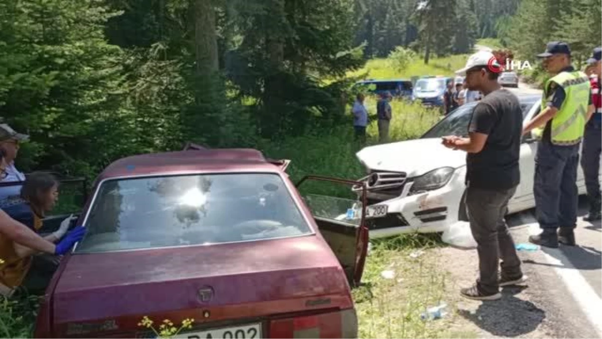 Ormanda çilek toplamak için park edilen araç kazaya sebep oldu: 2 yaralı