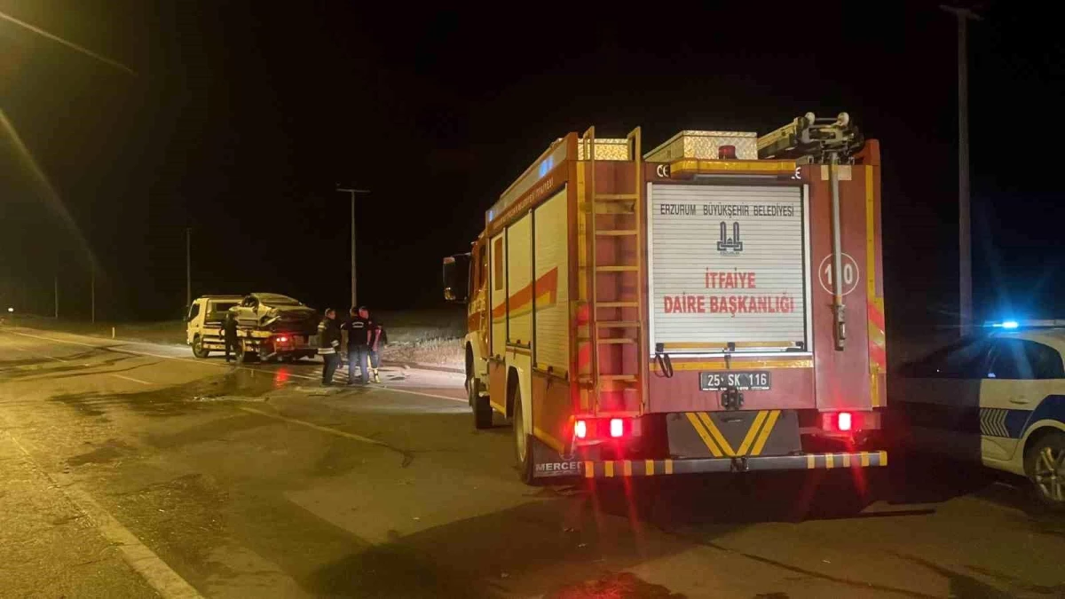 Erzurum\'da Otomobil Takla Attı: İki Kişi Yaralandı
