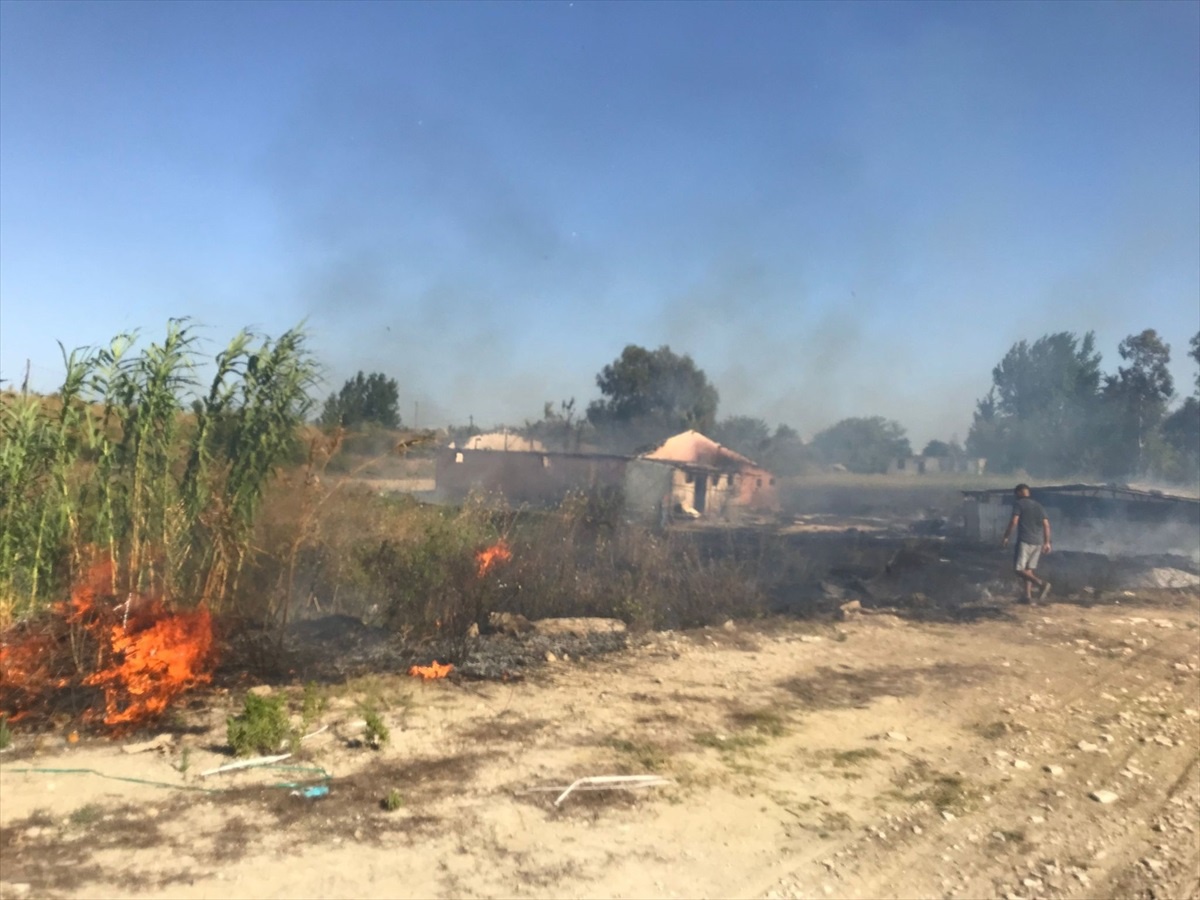 Antalya Serik\'te Eski Gazino Binasında Çıkan Yangın Seralara Sıçradı