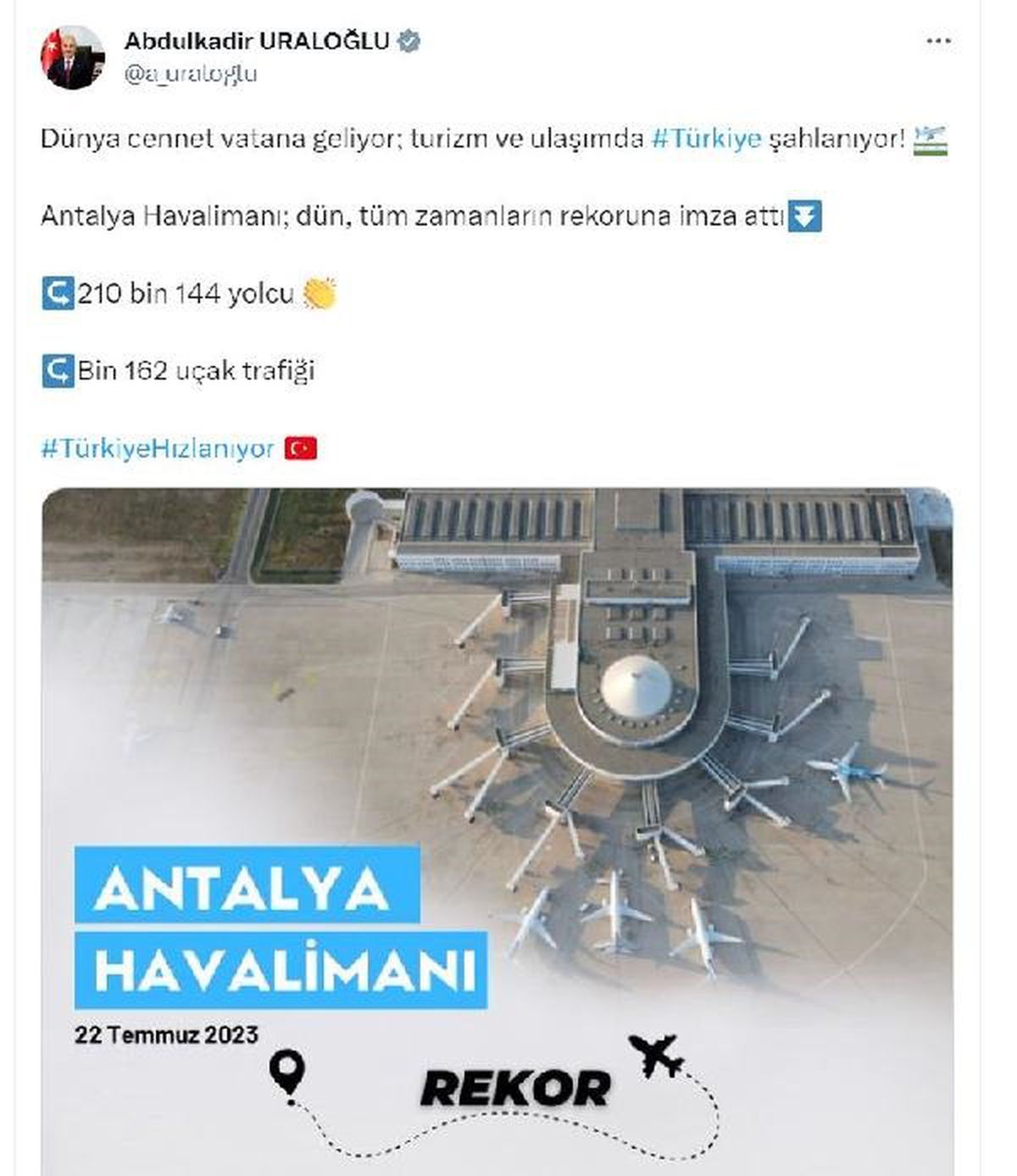 Antalya Havalimanı\'nda Rekor Yolcu Sayısı