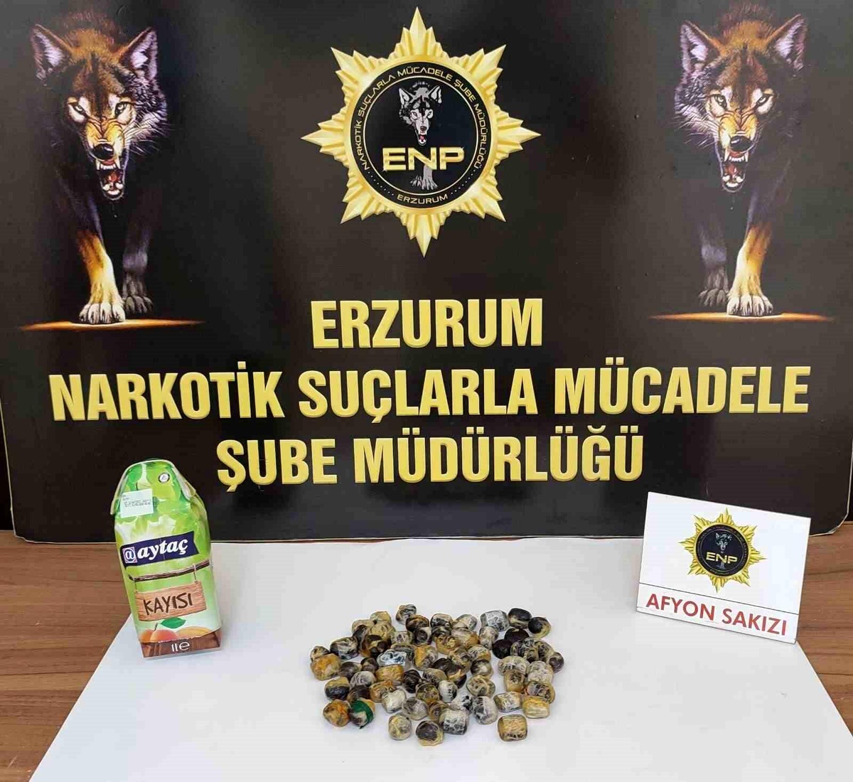 Erzurum\'da Narkotik Operasyonunda 438,12 Gram Afyon Sakızı Ele Geçirildi
