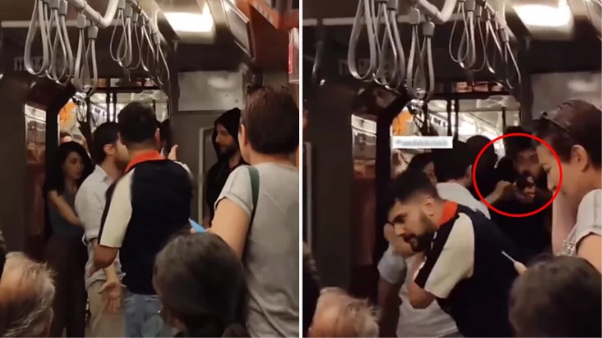 İstanbul metrosunda korku dolu anlar! Tartıştığı kişiye silah çekildi
