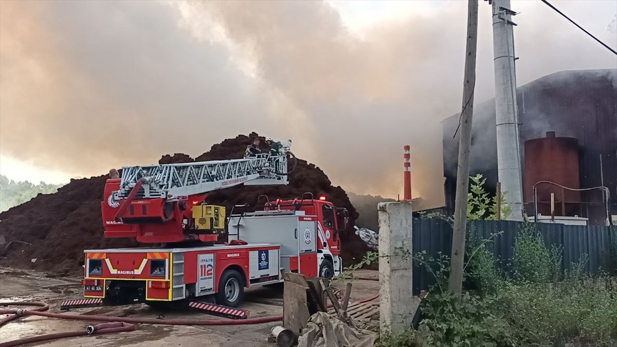 Kartepe\'deki Geri Dönüşüm Fabrikasında Yangın Çıktı