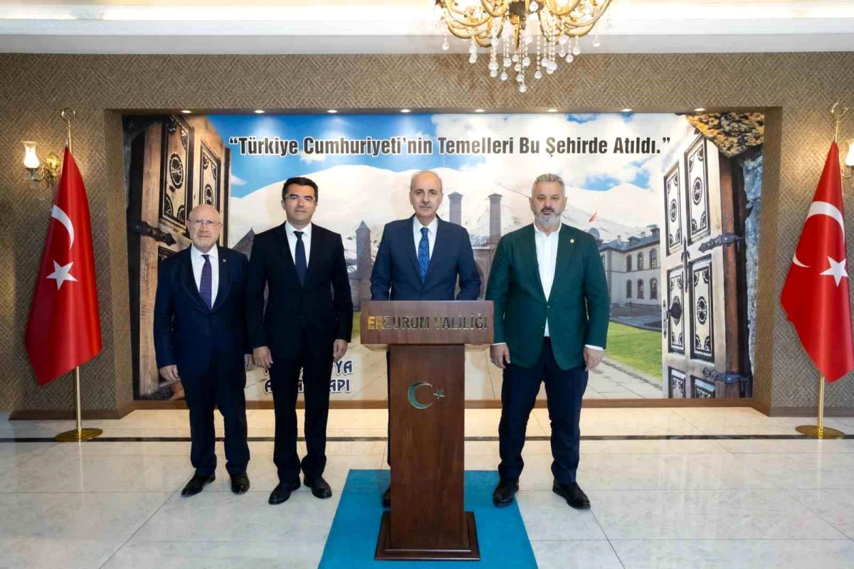 TBMM Başkanı Numan Kurtulmuş Erzurum Valiliği\'ni ziyaret etti
