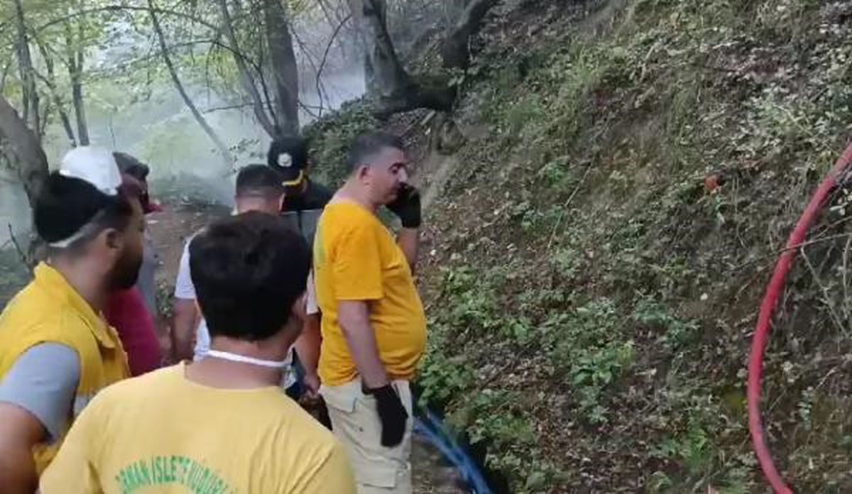 Bursa\'da Orman Yangını; Helikopterle Müdahale Ediliyor