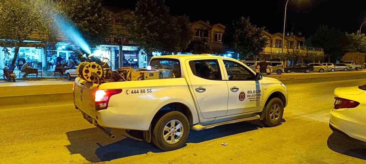 Bilecik Belediyesi Sivrisinek ve Karasinek İlaçlama Çalışması Yaptı