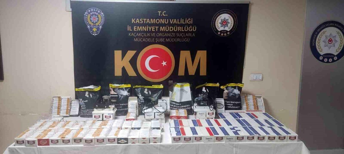 Kastamonu\'da Tütün Kaçakçılığı Operasyonu: Binlerce Makaron ve Elektronik Sigara Makinesi Ele Geçirildi
