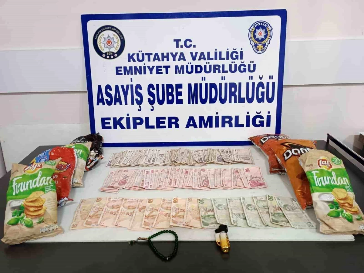 Kütahya\'da Marketten Nakit Para ve Cips Çalan Hırsızlık Şüphelisi Yakalandı