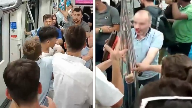 Marmaray ve metroda kadınların videosunu çeken kişilere meydan dayağı! Tekme tokat giriştiler Marmaray ve metroda kadınların videosunu çeken kişilere meydan dayağı! Tekme tokat giriştiler