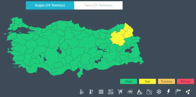 Meteoroloji uyardı! Ülkenin bir bölümü kavrulacak, 3 kentte ise sağanak yağış bekleniyor Meteoroloji uyardı! Ülkenin bir bölümü kavrulacak, 3 kentte ise sağanak yağış bekleniyor