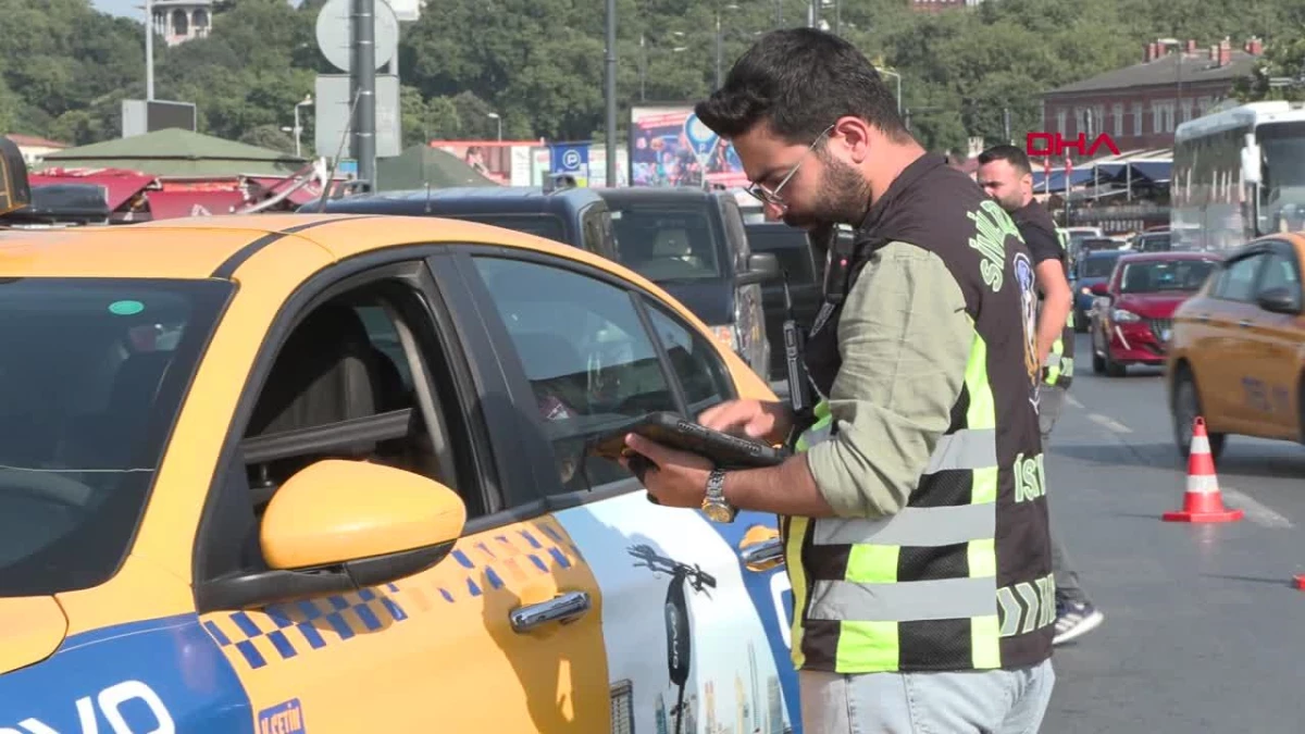 Fatih\'te Taksicilere Yönelik Denetim: 5 Taksi Trafikten Men Edildi