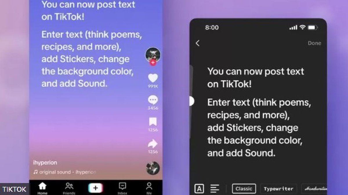TikTok, metin tabanlı gönderi seçeneği sunmaya başlıyor