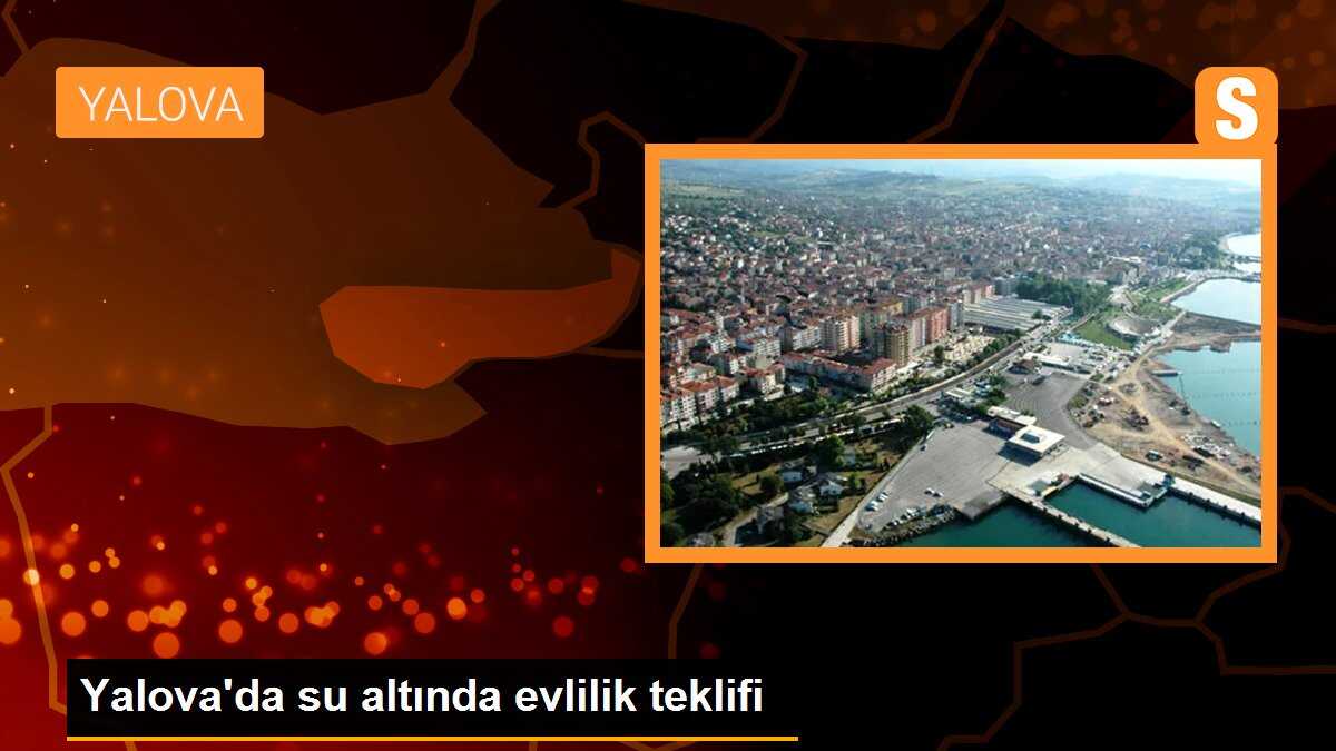 Yalova\'da Su Altında Evlilik Teklifi