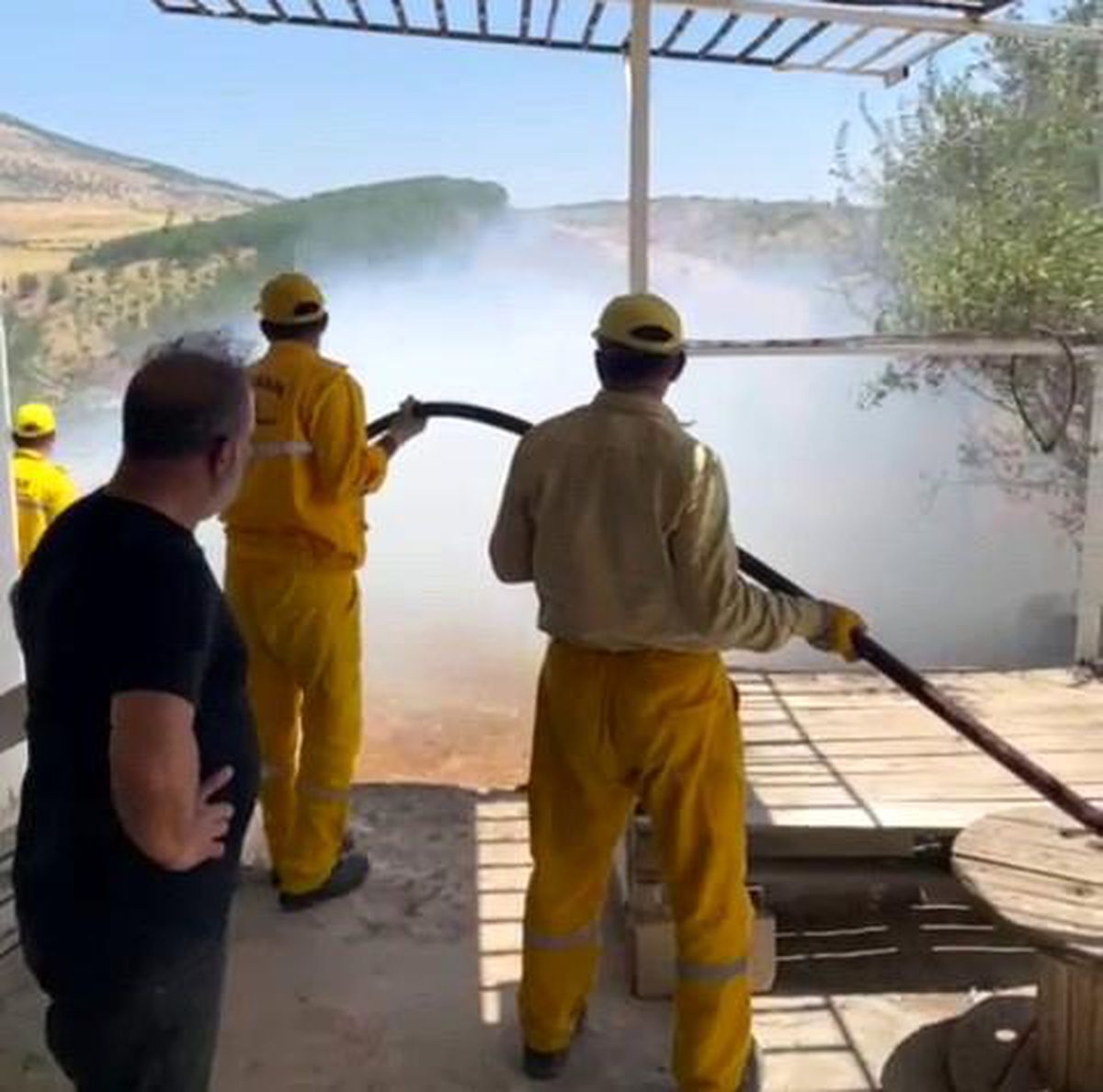 Adıyaman\'da Anız Yangınında Birçok Ağaç Zarar Gördü