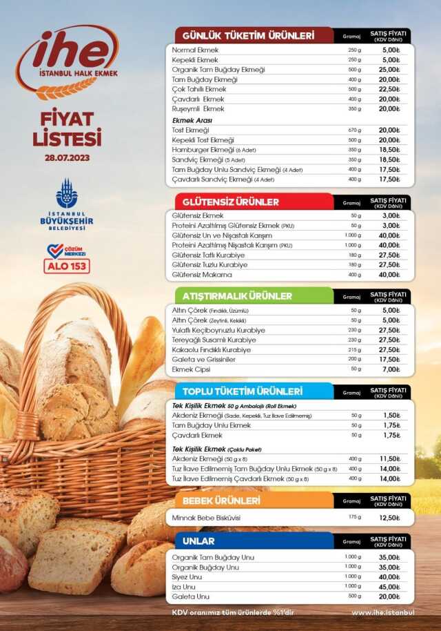 İstanbul'da Halk Ekmek fiyatlarına zam geldi! İşte yeni tarife İstanbul'da Halk Ekmek fiyatlarına zam geldi! İşte yeni tarife