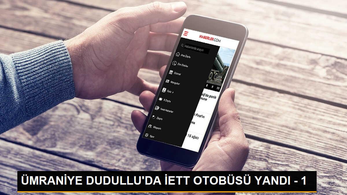 ÜMRANİYE DUDULLU\'DA İETT OTOBÜSÜ YANDI - 1