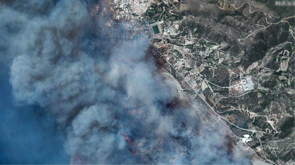 9 gündür alevlere teslim olan Rodos Adası\'ndaki manzara içler acısı
