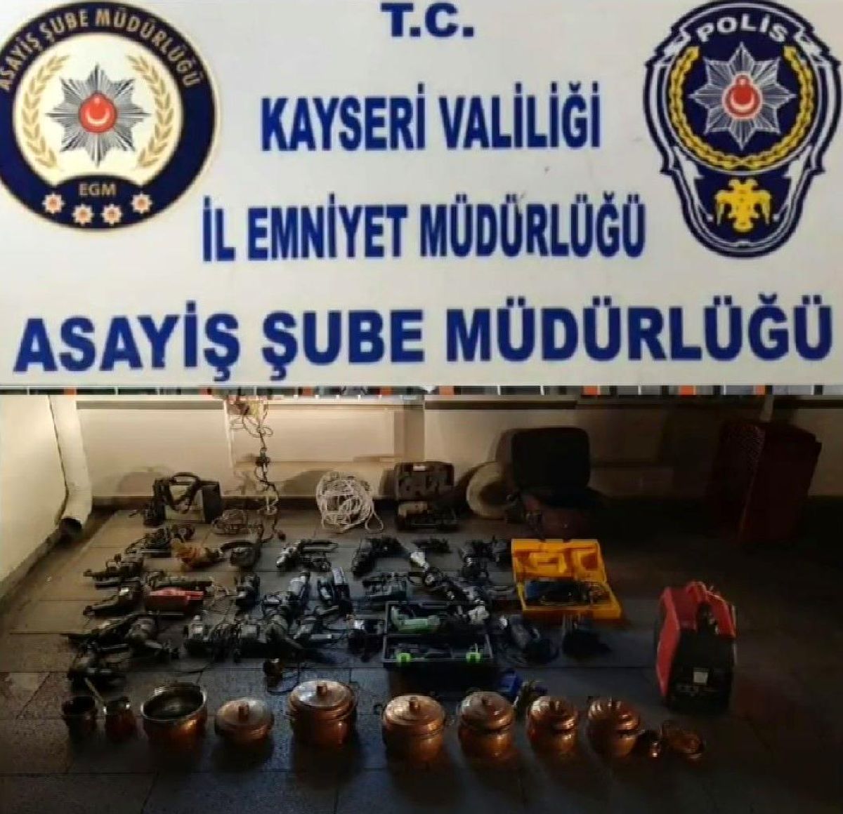 Kayseri\'de 40 hırsızlık olayı aydınlatıldı, 54 şüpheli yakalandı