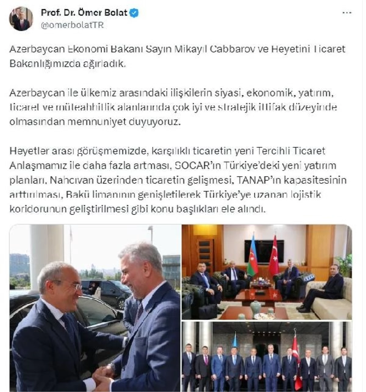 Türkiye ve Azerbaycan arasındaki ilişkiler güçleniyor