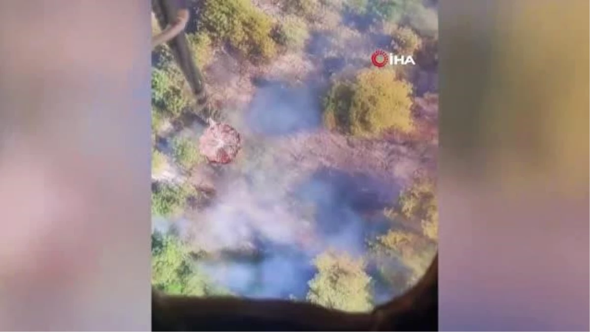 Balıkesir\'de orman yangınına helikopter ve uçaklarla müdahale