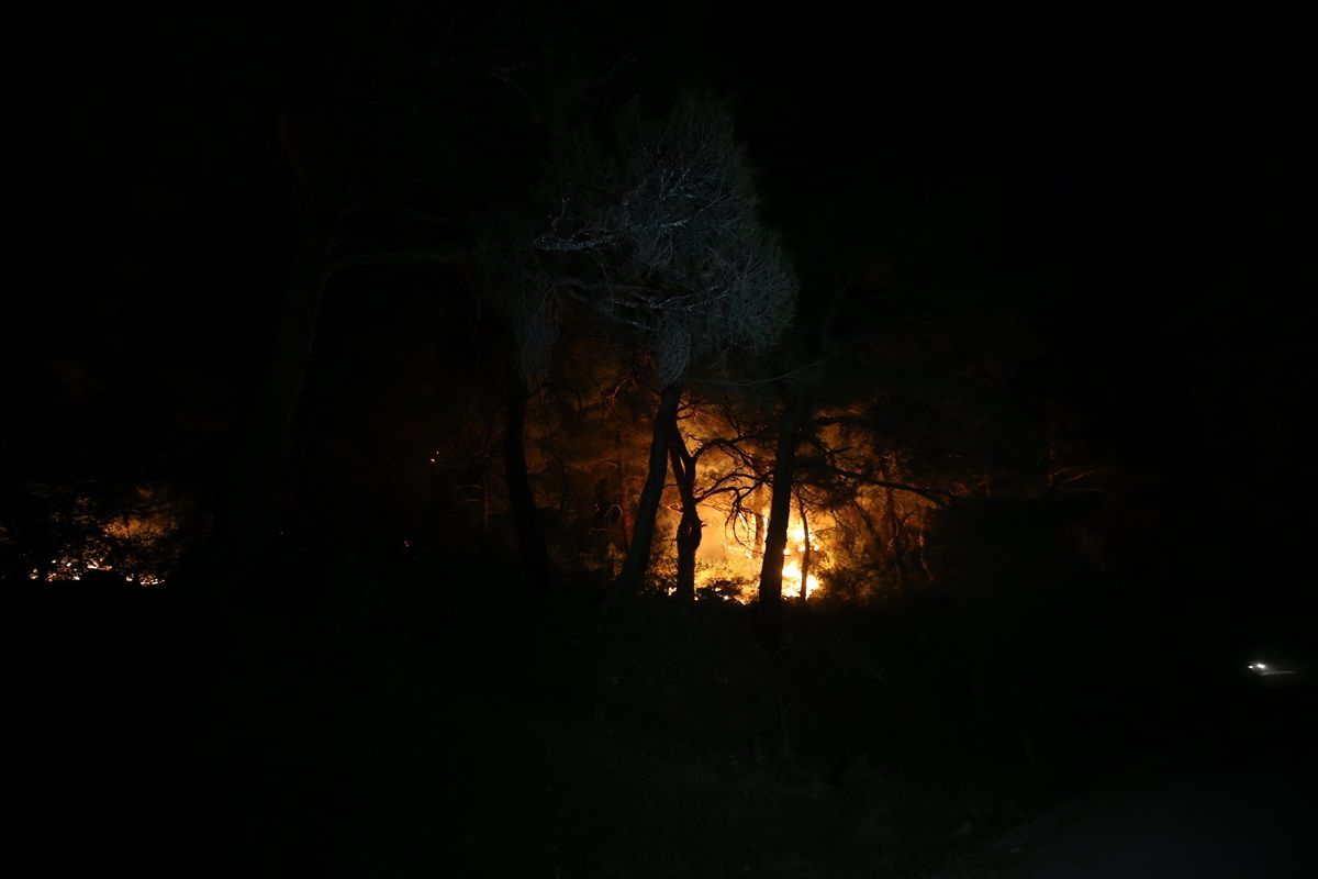 Çanakkale\'de Orman Yangınına Müdahale Ediliyor