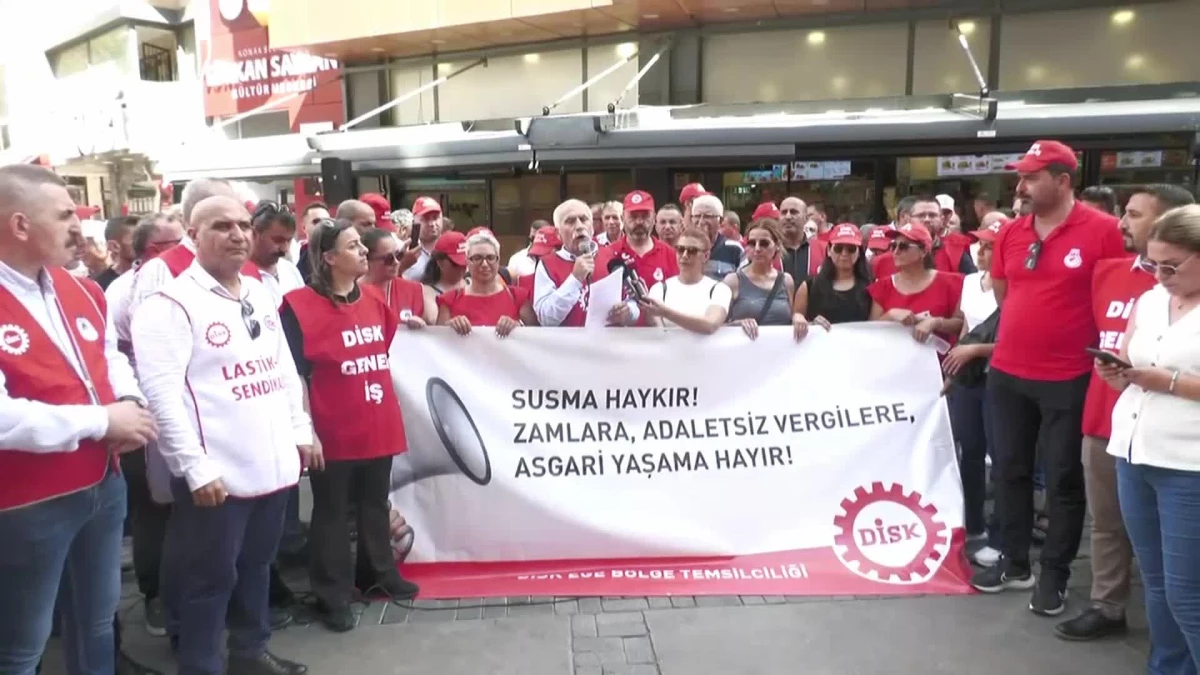 Disk İzmir\'de Zamları Protesto Etti, Genel Grev Çağrısı Yaptı