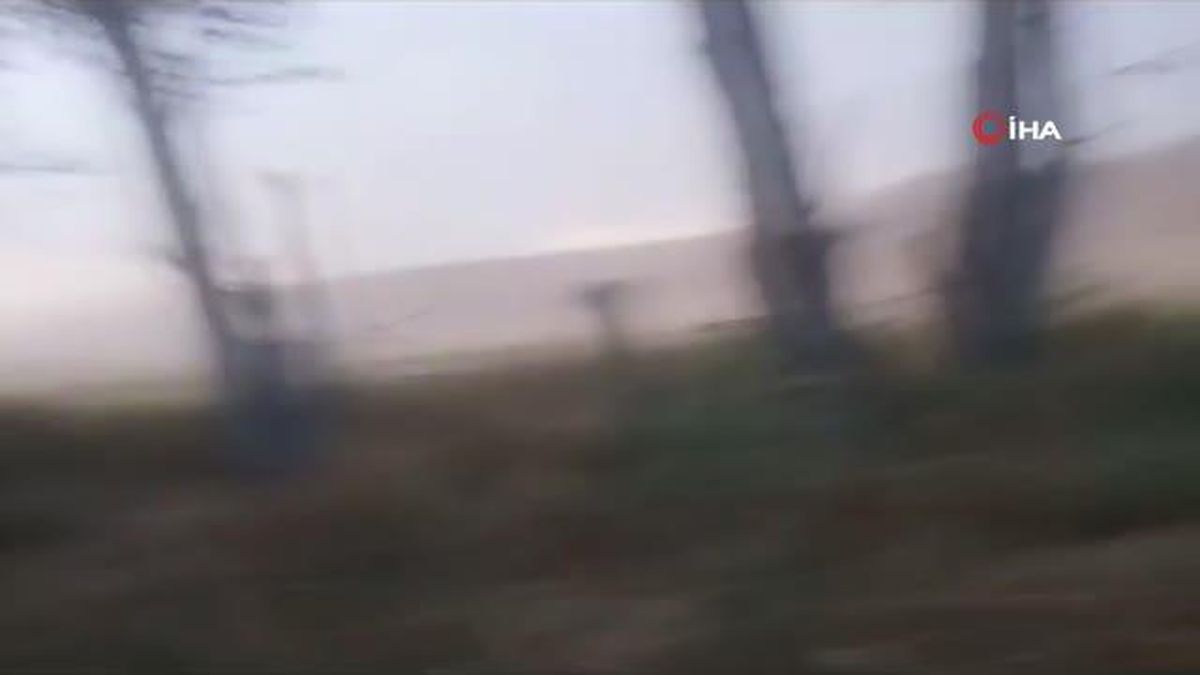 Sungurlu'da kum fırtınası: Hayvanları ile arazide mahsur kalan çobanın panik anları