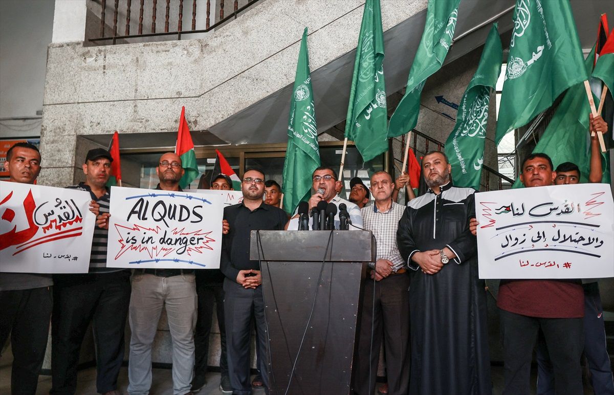 İsrail\'in aşırı sağcı bakanının Mescid-i Aksa baskını Gazze\'de protesto edildi