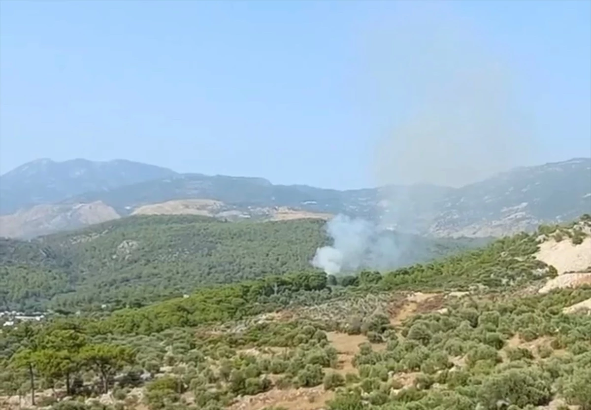 Kaş\'ta Ormanlık Alanda Çıkan Yangına Müdahale Ediliyor