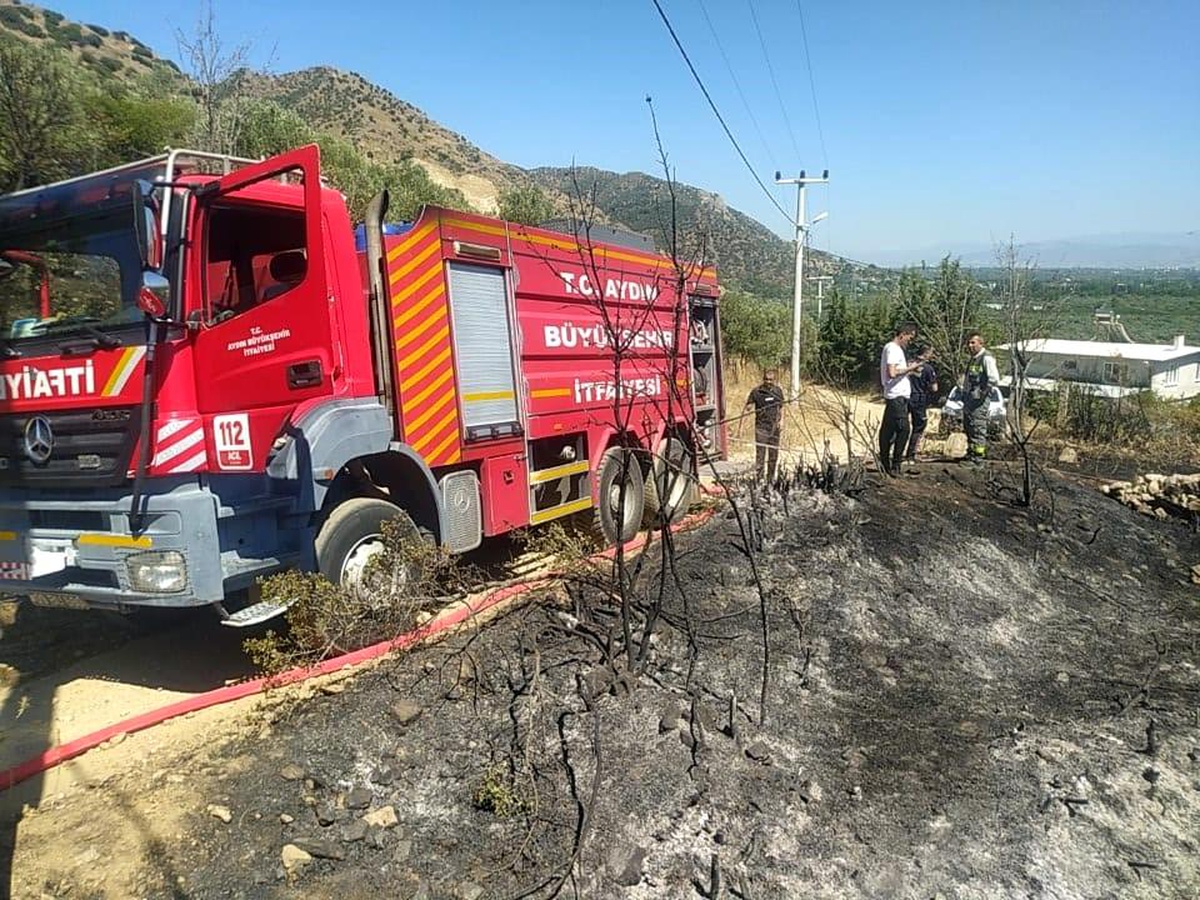 Aydın\'da çıkan tarım arazisi yangını kontrol altına alındı